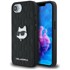 Karl Lagerfeld Monogram Choupette Head Pin maskica za iPhone 16e, crna