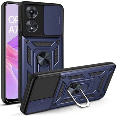 Oklopna futrola za Oppo A78 5G, CamShield Slide, plava