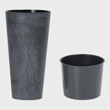 Cvjetnjak TUBUS SLIM BETON, 20 cm, antracit