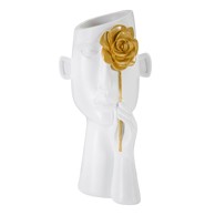 MAURO FERRETTI Vaza bijela od polyresina, visina 27 cm Fiore