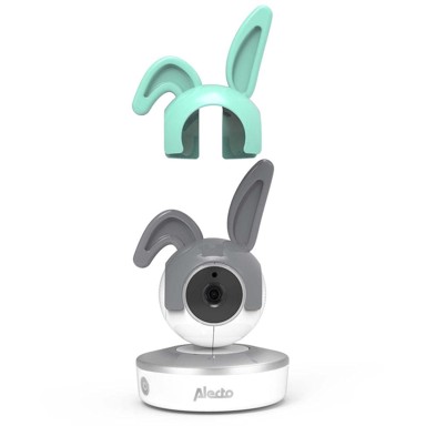 ALECTO Navlake za baby monitor, zečje uši, siva, mint zelena
