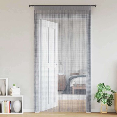 Nižaste zavjese, 2 kom, 100 x 250 cm, svijetlosiva