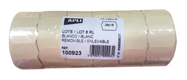 Etikete u roli dvoredne 26x16 mm, bijele
