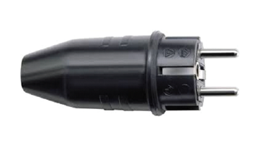 BRENNENSTUHL Gumeni utikač za kabel 230V/16A, IP44, crni