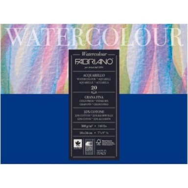 FABRIANO Blok Watercolor gf, 18x24cm, 300g, 20L