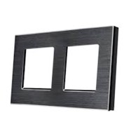 Aluminijski okvir dvostruki za module, crni