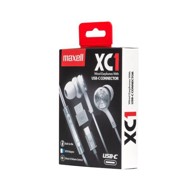 MAXELL Žičane slušalice s mikrofonom XC1, USB-C, bijele