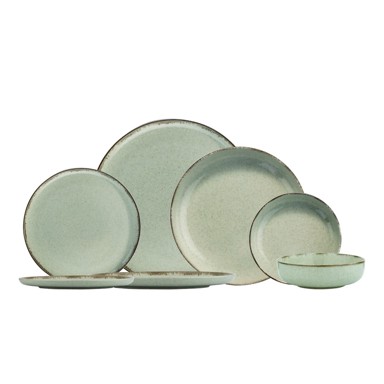 KÜTAHYA 24-dijelni set porculanskog posuđa Pearl Green