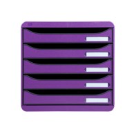 MULTIFORM Office Set ladica, 5 ladica, ljubičasta