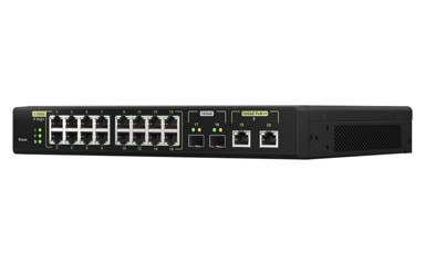 QNAP Switch QSW-M2116P-2T2S, upravljani, 16x 2.5GbE PoE+, 2x 10GbE PoE++, 2x SFP+