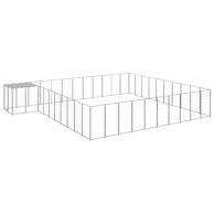 Kavez za pse srebrni 31,46 m² čelični