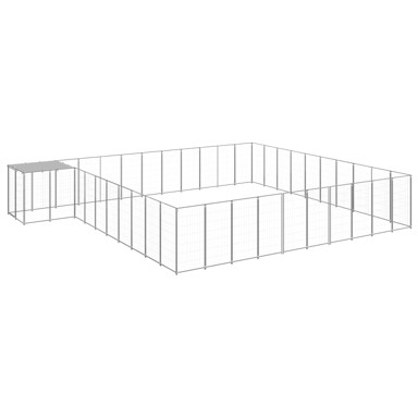 Kavez za pse srebrni 31,46 m² čelični