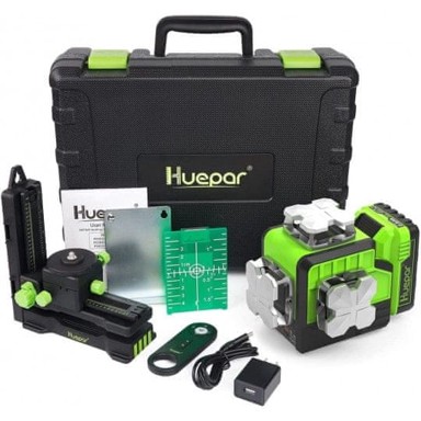 HUEPAR 10.8V univerzalni PRO P03CG 12-linijski zeleni laserski nivelir, Bluetooth