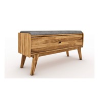 THE BEDS Hrastova klupa za odlaganje sa svjetlosivim sjedalom Retro