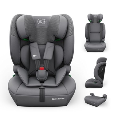 KINDERKRAFT Autosjedalica Comfort Up 2 Plus i-Size, 9-36 kg, 76-150 cm, bez Isofixa, siva