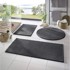 MILA HOME Tamno sive kupaonske prostirke u setu 3 kom 50x90 cm