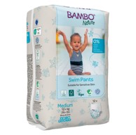 BAMBO NATURE Pelene za plivanje M, 12+ kg, za jednokratnu upotrebu, bijelo/plave