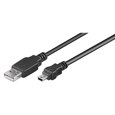 GOOBAY USB kabel muški 4-pinski USB tip A muški crni Mini-USB tip B 3 m