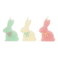 MERI MERI Svijeće u setu 3 kom s uskršnjim motivom Bunny, 2 h