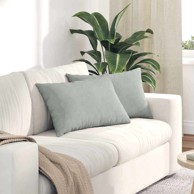 Jastučići za sofu 2 kom 60 x 40 cm, kordura tekstil, svijetlo sivi