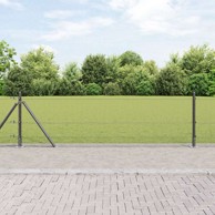 Žica zavarena s 13 flanged postovima 0.4x100 m čelik, siva