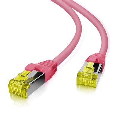 HELOS Patch kabel Cat.6a GHMT AWG 26/7, magenta, 3,0 m