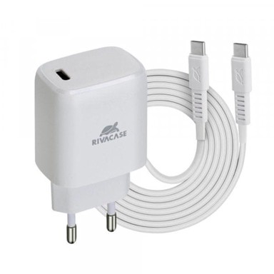 RIVACASE Kućni punjač PS4191 WD4, Quick Charge, 20 W, Type-C, Type-C kabel, bijela