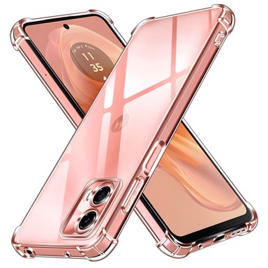 Silikonska futola KP30969, s ojačanim rubovima, za Motorola Moto G04, prozirna