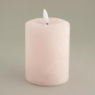 Svijeća s LED plamenom, 7,6x10cm, roza