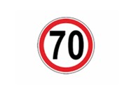 Naljepnica brzine 70 km
