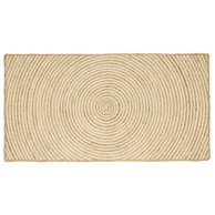 Tepih, dimenzije 100 × 200 cm, juta, prirodna i bijela