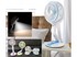 VERKGROUP Stolni ventilator LED, USB, 44 cm, punjivi, plavi