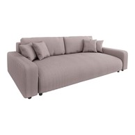 ROPEZ Svijetlo ružičasta sklopiva/s prostorom za odlaganje sofa od samta 234 cm Sara, 234x122x78 cm