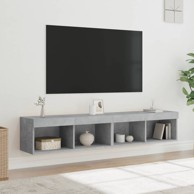 TV Ormarići s LED svjetlima 2 kom siva boja betona 80x30x30 cm