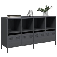 Komoda antracit 135x39x73,5 cm hladno valjani čelik