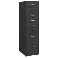 Mobilni ormarić za spise antracit 28 x 41 x 109 cm metalni