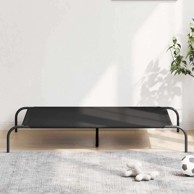 Povišeni krevet za pse 130 x 80 x 20 cm, crna