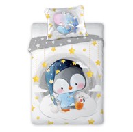 FARO Posteljina 2 dijela Cuddles pingvin, žuta