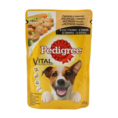 PEDIGREE Hrana za pse s piletinom i povrćem u umaku, 100 g
