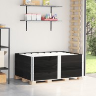 Okviri za palete 3 kom crni 150x100 cm od masivne borovine