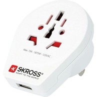 SKROSS Putni Adapter , World To USA USB, 1500268