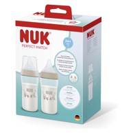 NUK Bočica Perfect Match, set, 260 ml, monkey, 2 kom