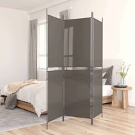 Paravan, sobna pregrada s 3 panela 150 x 220 cm, tkanina, antracit