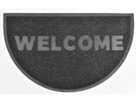 LUANCE Otirač polumjesec, 45x75cm pvc - Welcome