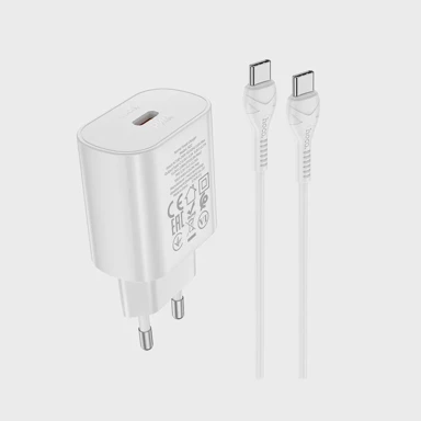 HOCO Punjač Jetta N22, Type C, PD, QC3.0, s Type C kabelom, 25W, bijeli