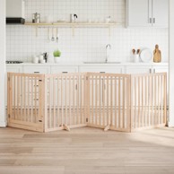 Vrata za pse s vratašcima 4 panela sklopiva 320 cm drvo topole