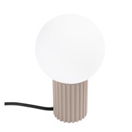 NICE LAMPS Smeđe-siva stolna lampa sa staklenim sjenilom (visina 19 cm) Orbital 
