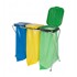 AGA Stalak za vreće za otpad, 3 × 120 l, žuta, plava, zelena