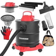 KAMINER Usisavač za pepeo, 1600 W, 20 L, nehrđajući čelik, HEPA, puhanje