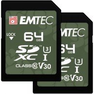 EMTEC Memorijska kartica Rugged Outdoor, 64 GB, SDXC, UHS-I U3, V30, Class 10, pakiranje 2 komada